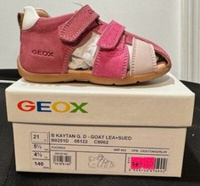 GEOX Kaytan Sandal Pink Goat Leather and Suede New with box