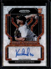 2022 Prizm Rookie Autographs #RA-KC Kervin Castro White Donut Circles /5