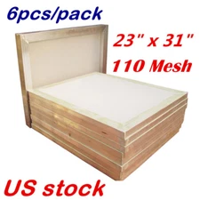US 6 Pack-23" x 31" Aluminum Silk Screen Printing Frame with 110 Mesh Count