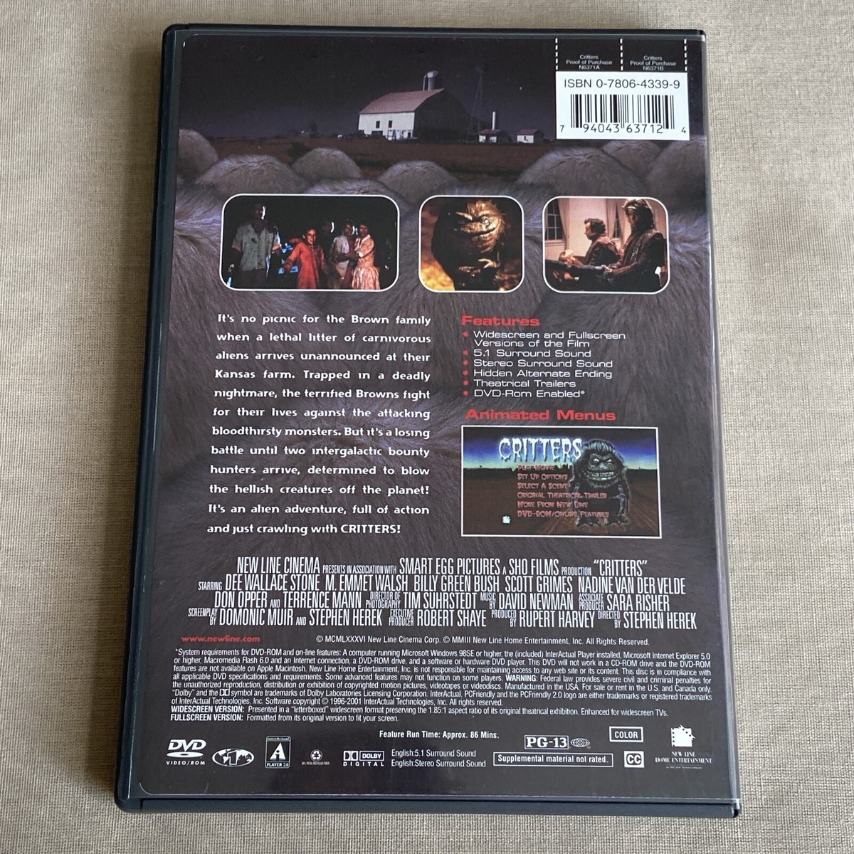 Critters (DVD 1986 + Guide) Horror Comedy Dee Wallace Stone M