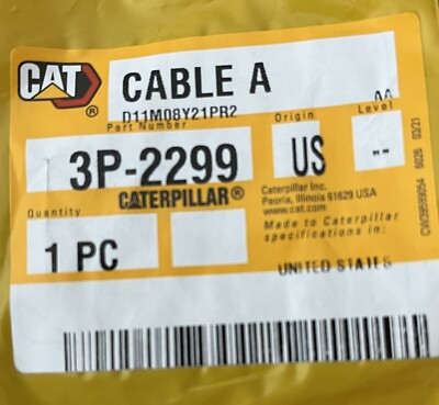 #ad CAT Parts 3P 2299: Push Pull Cable Caterpillar Cable A High Strength $85.00