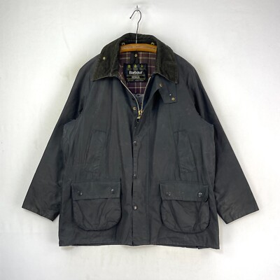Barbour Bedale Wax Jacket Mens C42 Large Navy Classic Vintage Country Coat