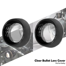 Motorcycle Clear Cover Lens Bullet Turn Signals Light Trim Ring For Harley XL883