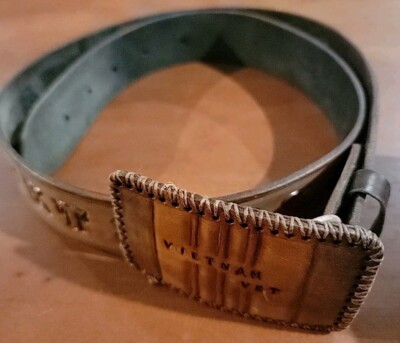 United States U.S. Army Vietnam Veteran Leather Belt Buckle. | eBay