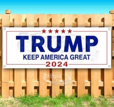 TRUMP KEEP AMERICA GREAT 2024 Advertising Vinyl Banner Flag Sign Many Sizes MAGA