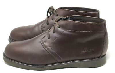 Sebago Chukka Boots Mens Reese Brown Leather Lace Up Desert  display picture 3