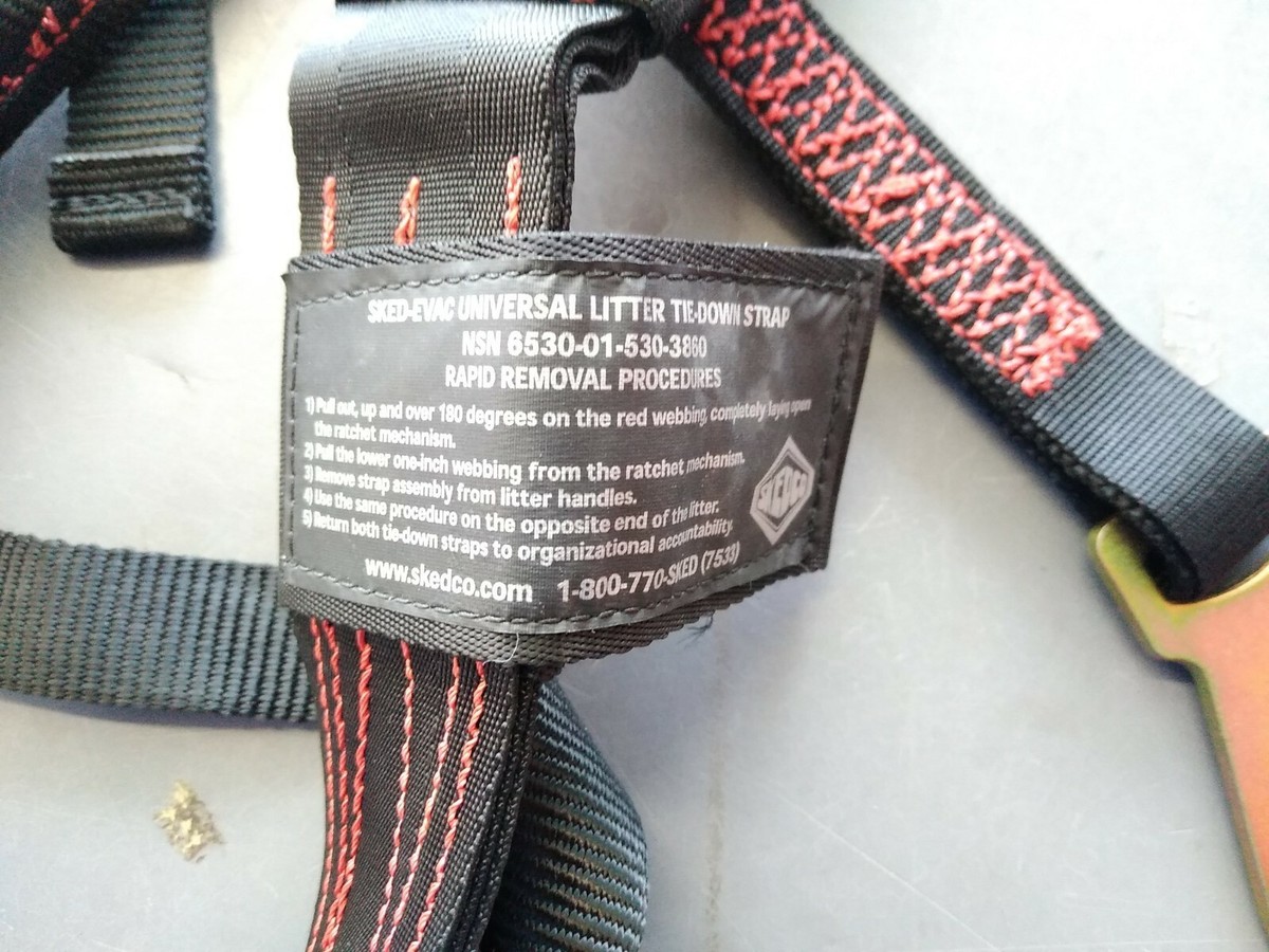 New Skedco Sked-Evac Universal Litter Tie-Down Strap 6530-01