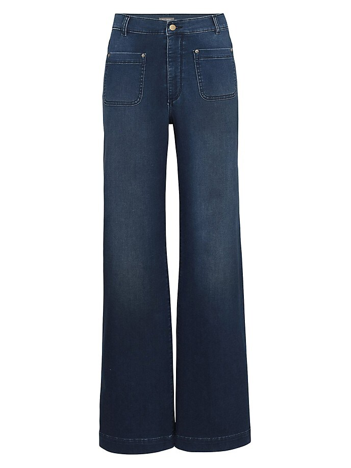 $219 DL1961 Premium Denim, Hepburn Wide Leg Vintage Jeans, Blue
