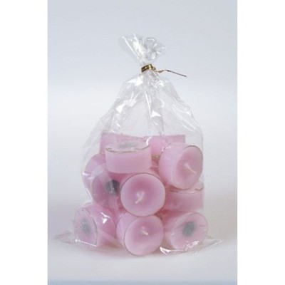20 Dänische Teelichter Im Acryl-Cup, Farbe Dunkel-Fuchsia (Brombeer) – Durchgefärbt, Ohne Duft, Brenndauer Ca. 4 Std.