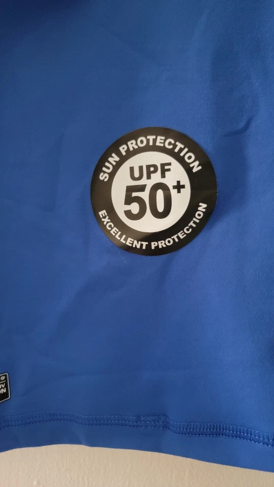 BOYS/ GIRLS OLAIAN BLUE LONG SLEEVE RASH GUARD SHIRT NWT, SIZE 4T  - Image 2 of 4