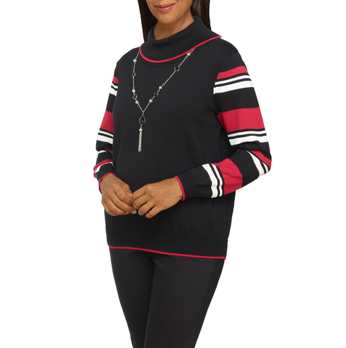 Alfred Dunner Cowl Neck Long Sleeve 