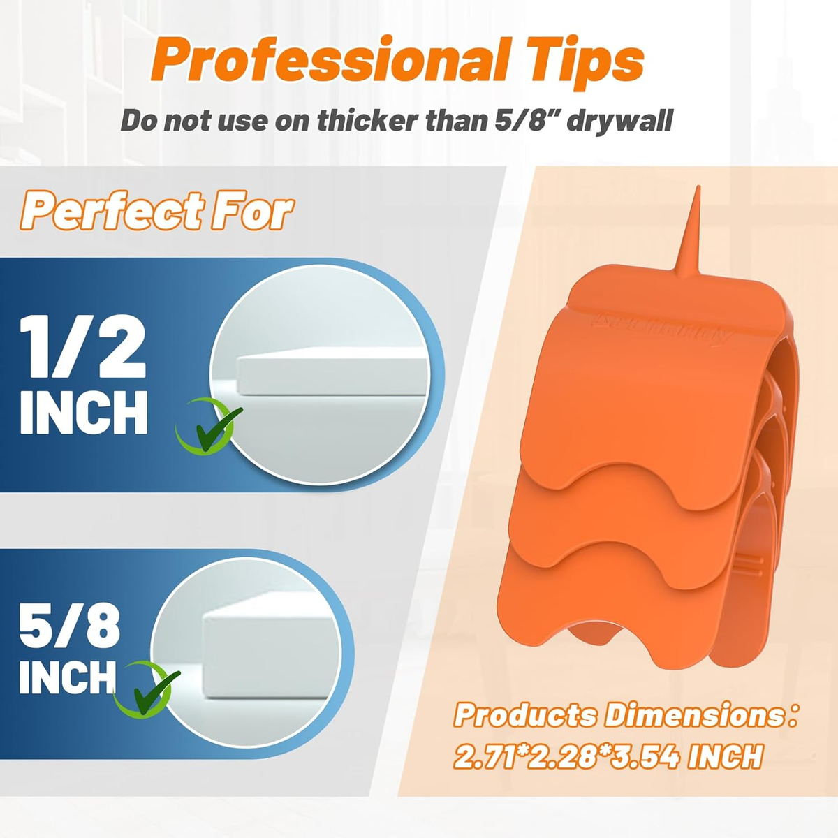 5-Pack Drywall Outlet Marker – No-Measure Needed Marking Tool For Accurate Electrical Box Positioning On Drywall