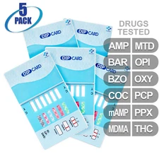 Mintegrity [5pk] 12-Panel Dip Card Urine Drug Test  #MI-WDOA-1124