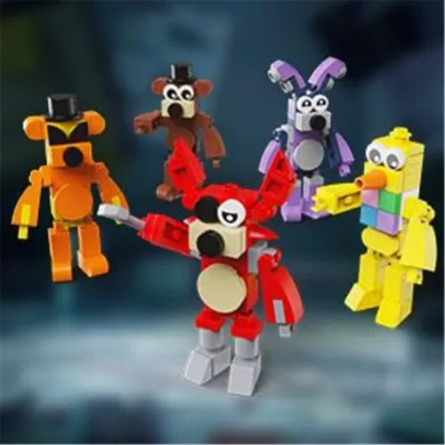 5 pz action figure MOC Five Nights At Freddy's FNAF Bonnie set blocchi da costruzione - Foto 7 di 7