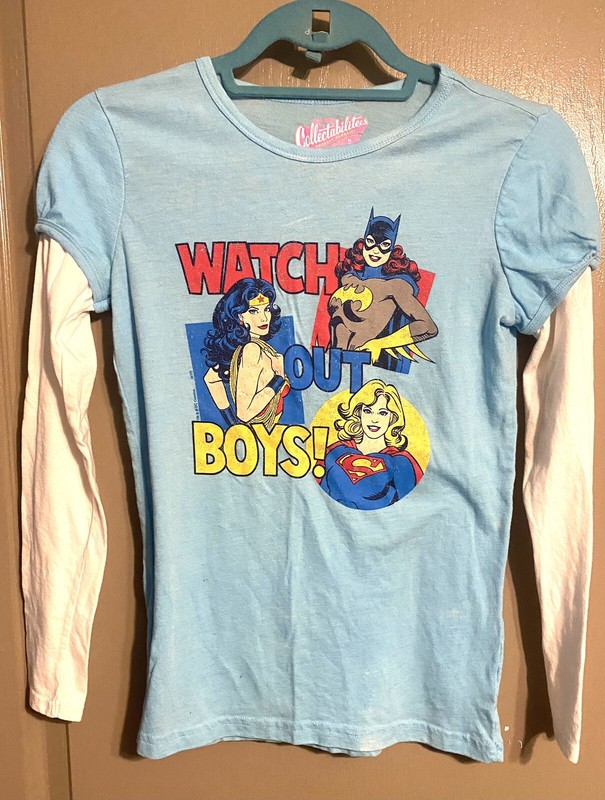 Girl’s Long Sleeve Old Navy Classic Superhero Shirt Size XL (14)