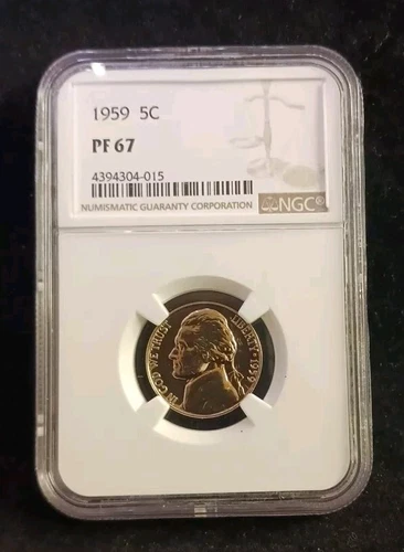 1959 NGC PF67 Jefferson Nickel Coin