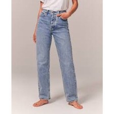 Abercrombie  Fitch The Dad High Rise Destroyed Jeans Size 25