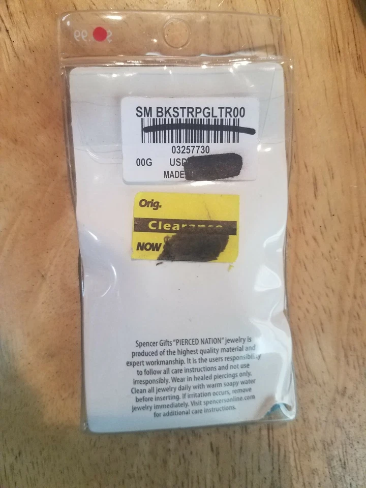 Pierced Nation блестящий черный и белый акриловые датчики 00G/10 мм Спенсер новый! - Изображение 3 из 4