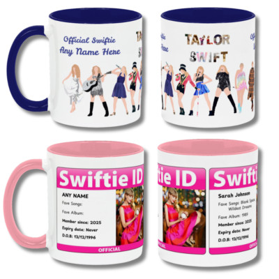 Taylor Swift Tasse personalisiert offiziell Swiftie Ausweis Epochen Aufstellung Geburtstagsgeschenk