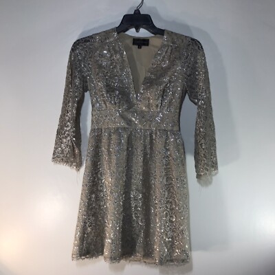 knee length dresses for ladies Cream Flower Embroidered A-Line Dress