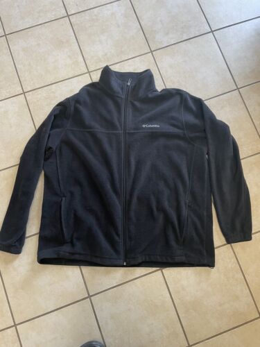 Columbia Jacket Coat Mens Size 3XT XXXLT Gray Solid Fleece Full Zip Long Sleeve - Picture 1 of 7