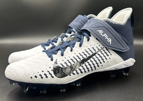 Nike Alpha Menace Pro 2 Football Cleats White Navy Blue BV3945-102 Men’s Size 14 - Picture 3 of 7