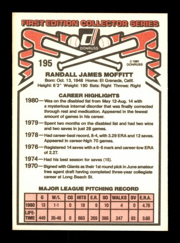 1981 DONRUSS BASEBALL 1 TO 200 / SEE DROP DOWN MENU FOR CARD YOU WILL RECEIVE. - Picture 400 of 408