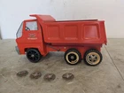 Tonka Toys USA Hydraulic Orange Pressed Steel Dump Truck Working Gas Loader