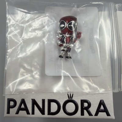 PANDORA 925 Red Marvel Deadpool Charm  Pendant 793360C01 -New