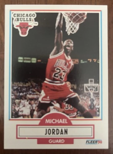 Fleer 1990-91 Michael Jordan #26 Chicago Bulls Basketball Card NM- MT Or Better