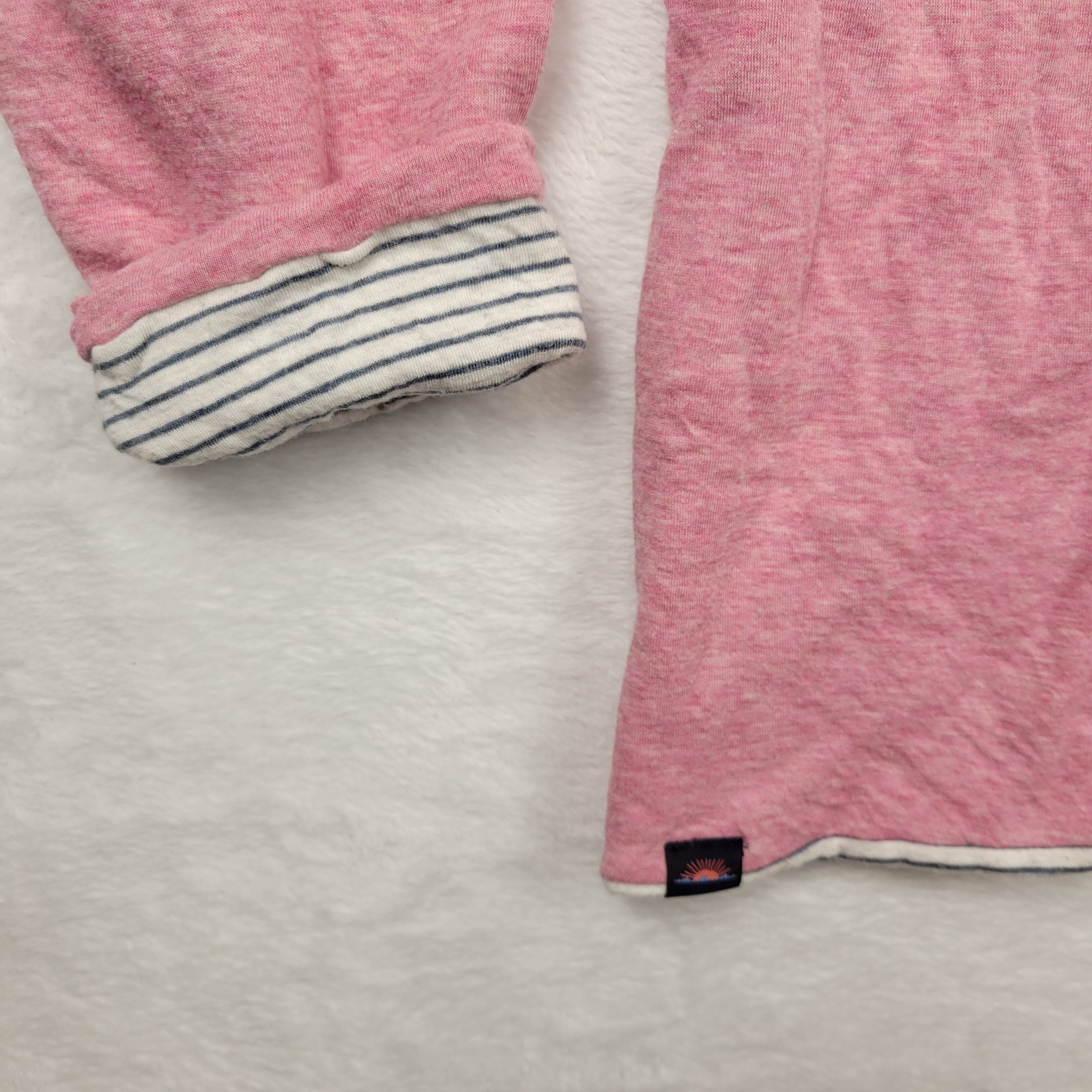 Faherty Cloud Reversible Crew Pullover Large Pink… - image 4