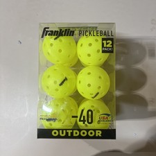 Franklin Sports X40 Outdoor Pickleballs Vellum Box USAPA Approved, Pack of 12