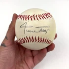 Autographed George Brett Willie Mays Signed Baseball MLB No COA