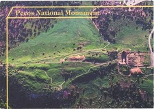 New Mexico Pecos National Monument Aerial View Vintage Postcard
