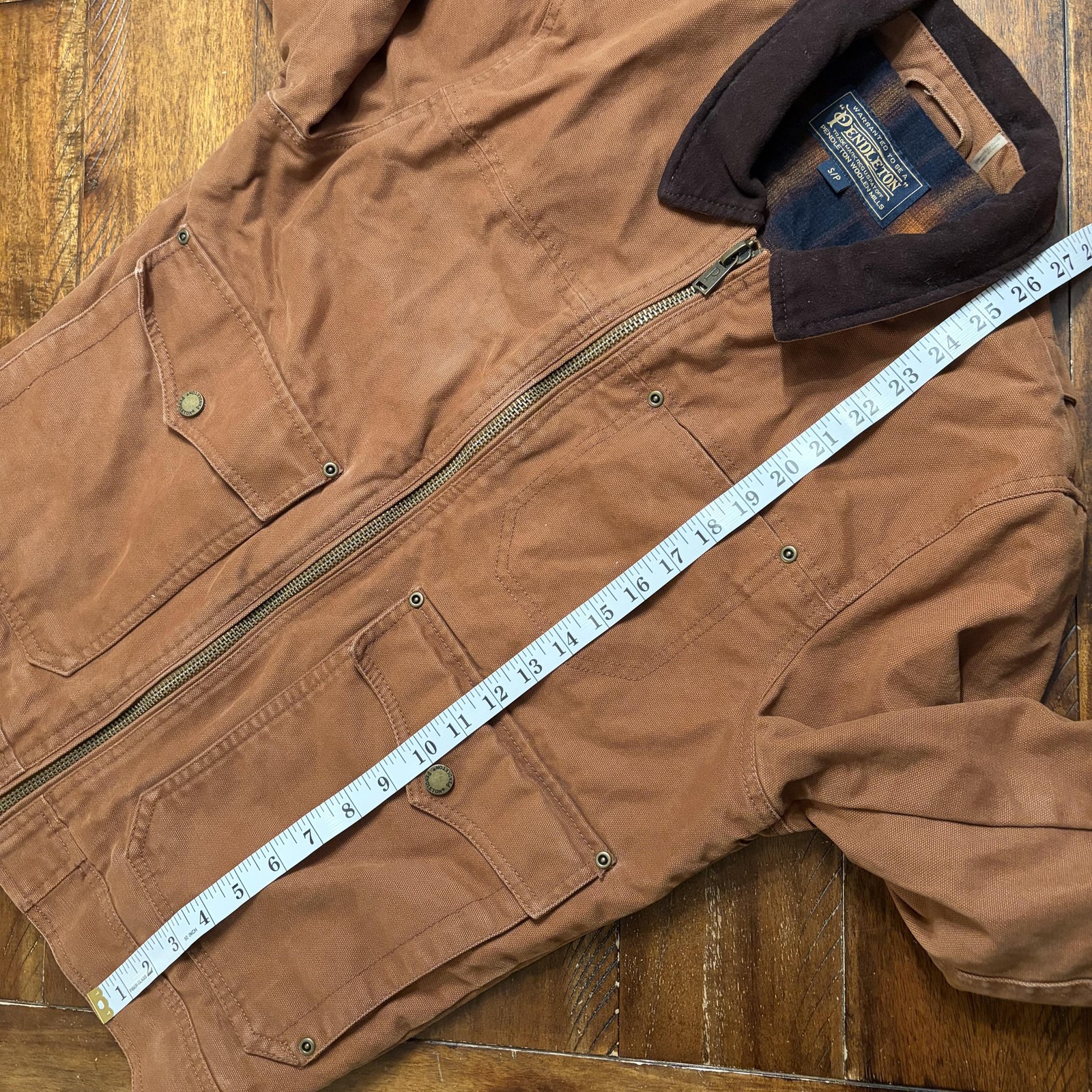 Pendleton Jacket Mens Small Brown Canvas Corduroy… - image 12