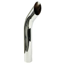 Fortpro 5" O.D. Chrome Bullhorn Exhaust Stack Pipe - 60” Long | F247710