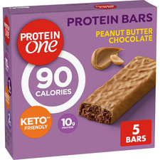 90 Calorie Protein Bars, Peanut Butter Chocolate, Keto Friendly, 5 Ct, 4.8 Oz