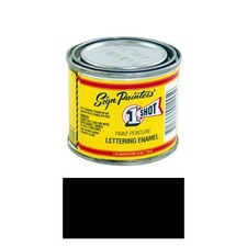 1 Shot 199L 4oz Black Lettering Enamel brush ...