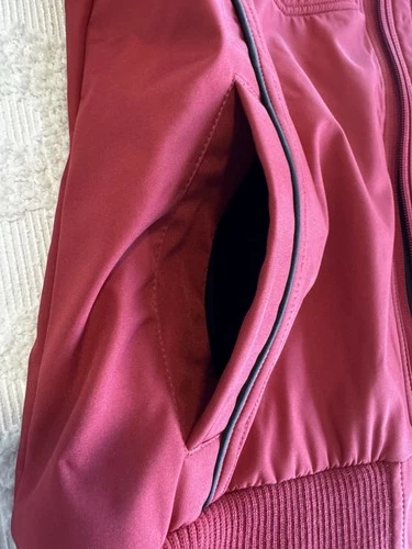NWT Baubax Men’s Water Resistant Bomber Jacket in Red With A Hood sz M NEW image 12