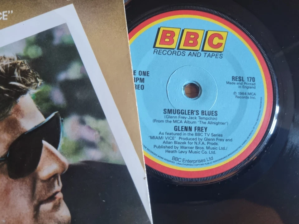 Glenn Frey – Smuggler's Blues (Miami Vice) 1985 BBC Records 7” - Image 3 of 4
