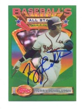 1993 Finest Refractor #101 Terry Pendleton signed auto