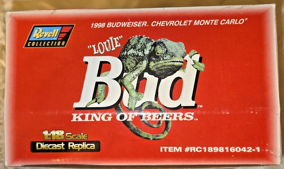 Chevy Monte Carlo Louie Clemente Budweiser 1998 Revell 1:18 fundido a presión coleccionable Foto 4 de 4