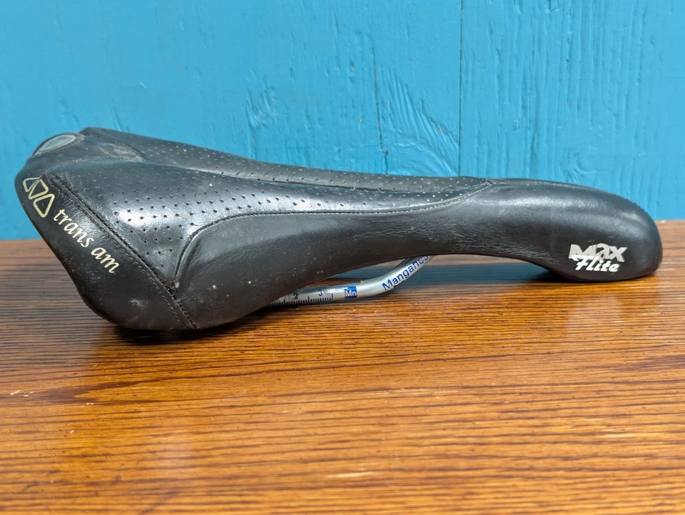 Sillín Selle Italia Max Flite Trans-Am rieles de manganeso negro Foto 3 de 4