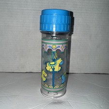 Vtg Playtex Decorated Drop In Baby Bottle 8 oz Nipple CAROUSEL HORSES 1988
