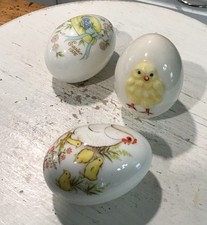 Lot Of 3-porcelain Easter Eggs/ Noritake East...