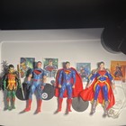 DC Superman & Robin Mcfarlane Action Figures Loose 4-Pack w/ cards stands parts