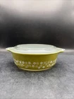 Vintage Pyrex Lidded Baking/Storage Dish Spring Blossom Crazy Daisy #471-B 1 Pt