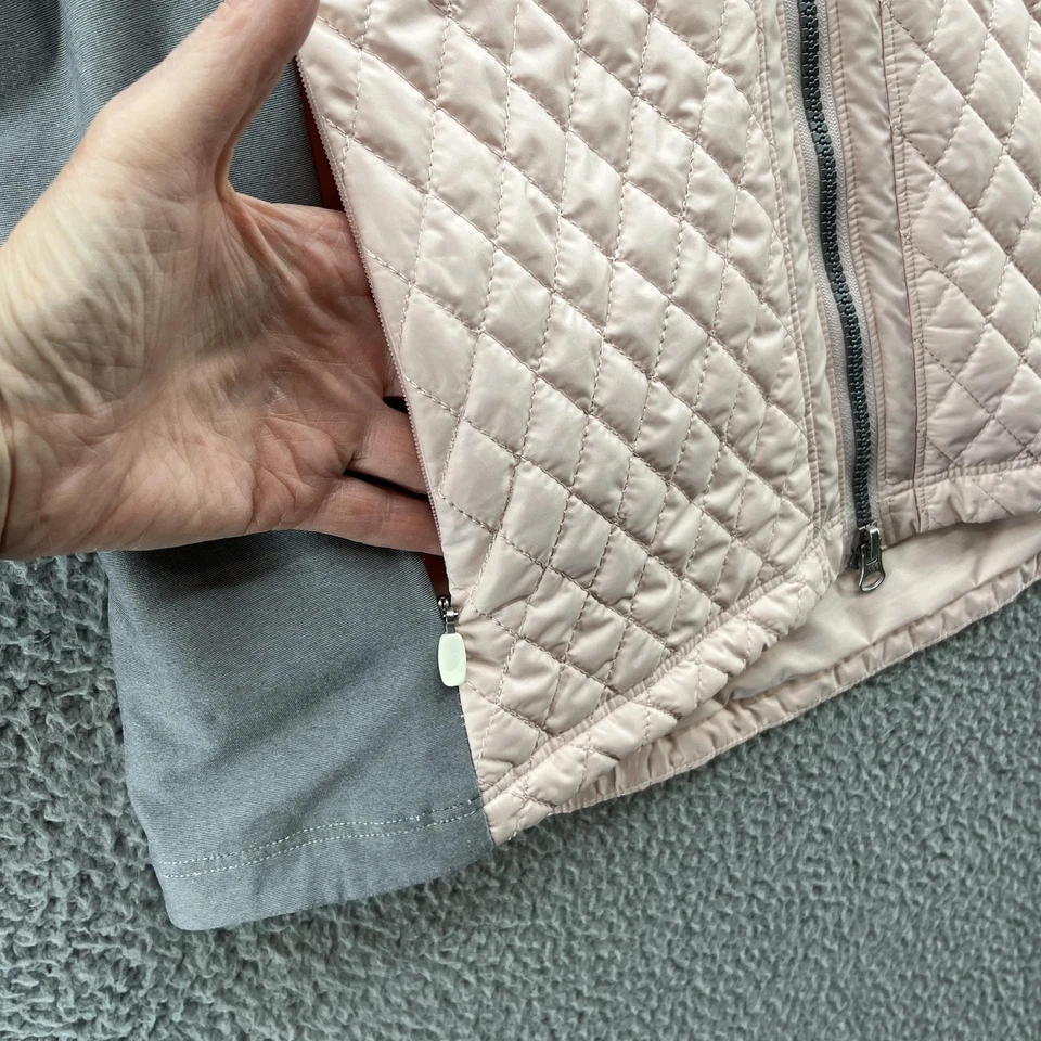 Chaqueta Zero Restriction Mujer Grande Rosa Gris Acolchada PrimaLoft Golf Cremallera Completa Foto 4 de 4