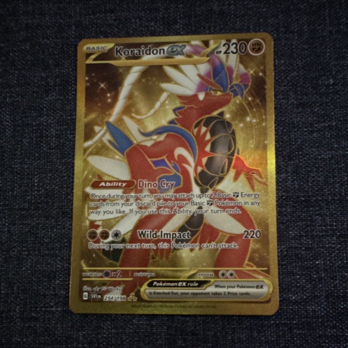 hyper rare pokemon cards scarlet and violet Pokémon TCG Koraidon EX 254/198 SV01 Scarlet & Violet Hyper Rare Holo 230  HP