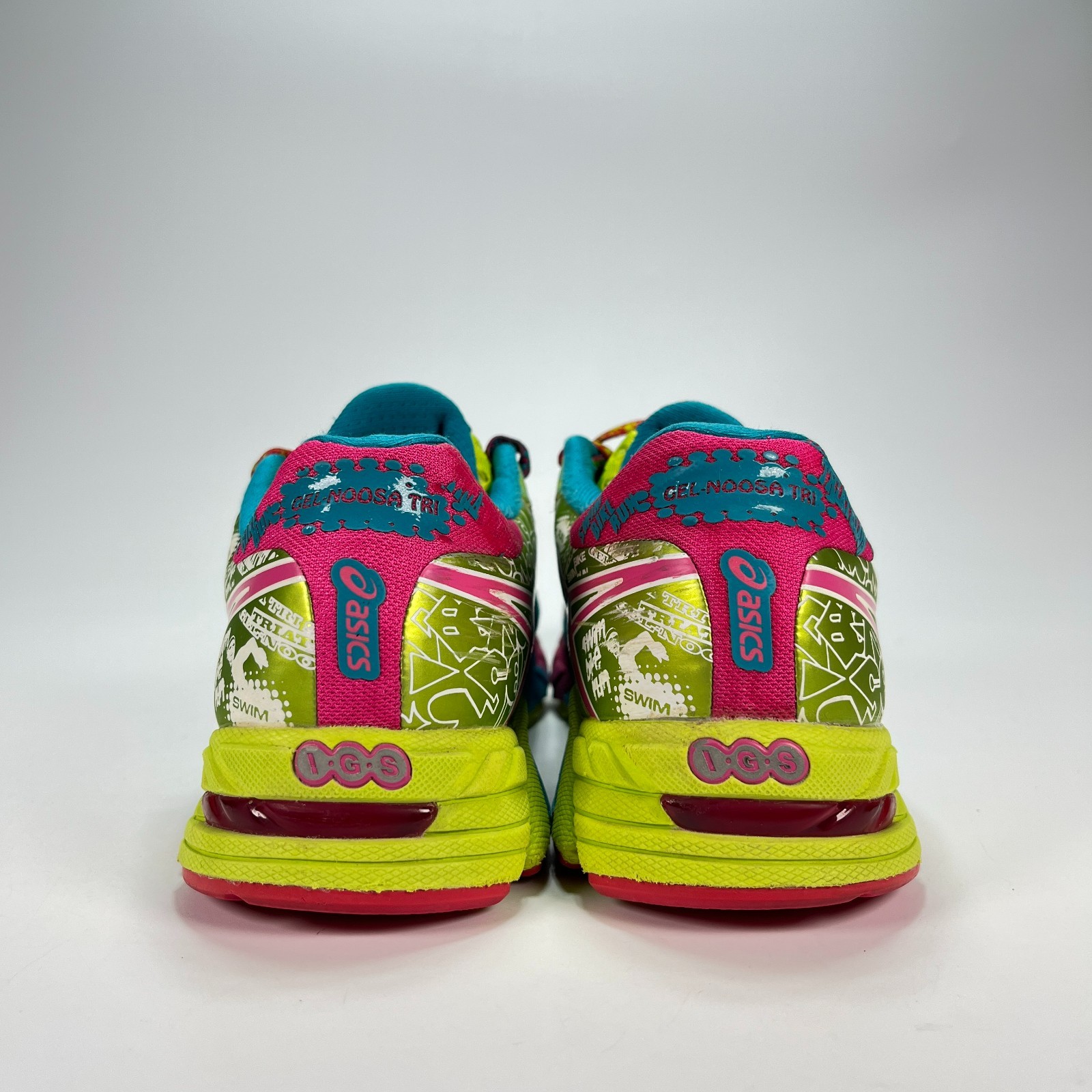 ASICS Gel-Noosa Tri 9 Blue Yellow Pink Running Shoes T458N Women's Size 7.5 thumbnail 5